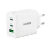 j5create JUP3365E-EN 65W GaN USB-C® 3 prievadų įkroviklis, vidaus, kintamoji srovė, baltas