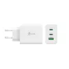 j5create JUP3365E-EN 65W GaN USB-C® 3 prievadų įkroviklis, vidaus, kintamoji srovė, baltas