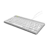 R-Go Tools ergonominė klaviatūra R-Go Compact Break, kompaktiška klaviatūra su pertraukų programine įranga, AZERTY (FR), laidinė, balta