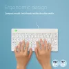 R-Go Tools ergonominė klaviatūra R-Go Compact Break, kompaktiška klaviatūra su pertraukų programine įranga, AZERTY (FR), laidinė, balta