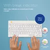 R-Go Tools ergonominė klaviatūra R-Go Compact Break, kompaktiška klaviatūra su pertraukų programine įranga, AZERTY (FR), laidinė, balta