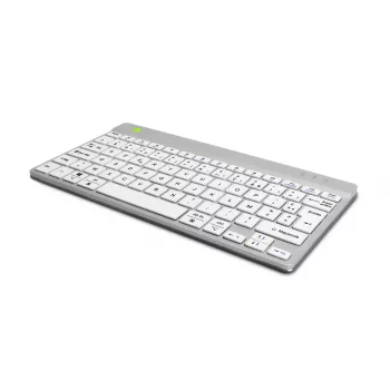 R-Go Tools Ergonominė klaviatūra R-Go Compact Break, kompaktiška klaviatūra su pertraukų programine įranga, AZERTY (FR), Bluetooth, balta