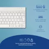R-Go Tools Ergonominė klaviatūra R-Go Compact Break, kompaktiška klaviatūra su pertraukų programine įranga, AZERTY (FR), Bluetooth, balta