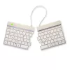 Ergonominė klaviatūra „R-Go Split Break“ su pertraukų programine įranga, ergonomiška padalinta klaviatūra, AZERTY (prancūzų), „Bluetooth“, balta