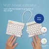 Ergonominė klaviatūra „R-Go Split Break“ su pertraukų programine įranga, ergonomiška padalinta klaviatūra, AZERTY (prancūzų), „Bluetooth“, balta
