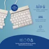 Ergonominė klaviatūra „R-Go Split Break“ su pertraukų programine įranga, ergonomiška padalinta klaviatūra, AZERTY (prancūzų), „Bluetooth“, balta