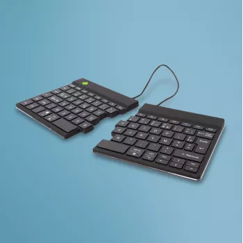 R-Go Tools Ergonominė klaviatūra R-Go Split Break su pertraukų programine įranga, ergonominė atskirta klaviatūra, AZERTY (FR), Bluetooth, juoda
