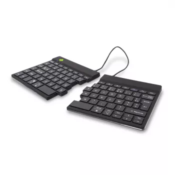 R-Go Tools Ergonominė klaviatūra R-Go Split Break su pertraukų programine įranga, ergonominė atskirta klaviatūra, AZERTY (FR), Bluetooth, juoda