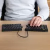 R-Go Tools Ergonominė klaviatūra R-Go Split Break su pertraukų programine įranga, ergonominė atskirta klaviatūra, AZERTY (FR), Bluetooth, juoda