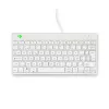 R-Go Tools Ergonominė klaviatūra R-Go Compact Break, kompaktinė klaviatūra su pertraukų programine įranga, AZERTY (BE), laidinė, balta