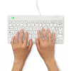 R-Go Tools Ergonominė klaviatūra R-Go Compact Break, kompaktinė klaviatūra su pertraukų programine įranga, AZERTY (BE), laidinė, balta