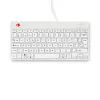 R-Go Tools Ergonominė klaviatūra R-Go Compact Break, kompaktinė klaviatūra su pertraukų programine įranga, AZERTY (BE), laidinė, balta