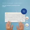 R-Go Tools Ergonominė klaviatūra R-Go Compact Break, kompaktinė klaviatūra su pertraukų programine įranga, AZERTY (BE), laidinė, balta