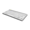 R-Go Tools ergonominė klaviatūra R-Go Compact Break, kompaktiška klaviatūra su pertraukų programine įranga, AZERTY (BE), Bluetooth, balta