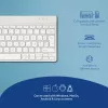 R-Go Tools ergonominė klaviatūra R-Go Compact Break, kompaktiška klaviatūra su pertraukų programine įranga, AZERTY (BE), Bluetooth, balta