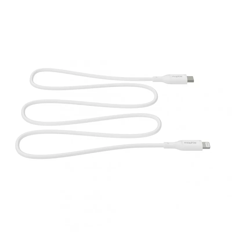 mophie essentials Lightning į USB-C | įkrovimo laidas (1 m) Balta