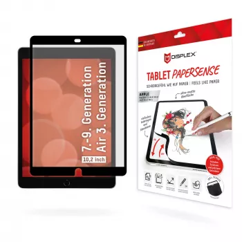 Popierių primenanti ekrano apsauginė plėvelė Displex TABLET PAPERSENSE, skirta iPad 7/8/9 kartos ir iPad Air 3, matinė, 10,5 colio (26,7 cm), 3H, nuimama