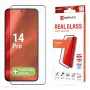 Ekrano apsauga e.v.i. Displex Full Cover (10H), skirta Xiaomi 14 Pro, grūdintas stiklas, ekologiškas montavimo rėmelis, juoda/skaidri