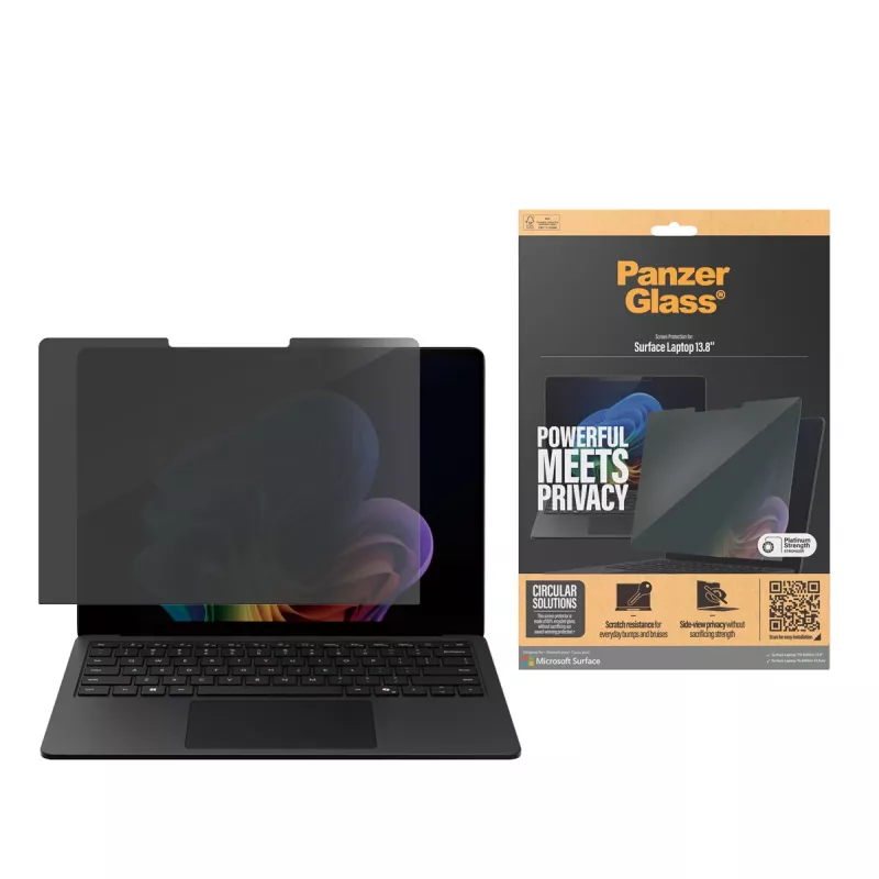 “PanzerGlass ®” Privatumo ekrano apsauga “Microsoft Surface Laptop 7th Edition 13.8''” | Itin platus pritaikymas