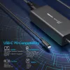 USB-C GaN įkroviklis j5create JUP17140 140 W PD3.1, vidinis, juodas, 59×127×30,5 mm