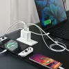 j5 create 70W GaN USB-C 4 prievadų įkroviklis — patalpų kintamos srovės maitinamas, universalus suderinamumas, baltas
