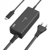 USB-C PD maitinimo adapteris j5create JUP1265 — 65W, vidaus, juodas, plastikinis, 118×32×50 mm (ES)