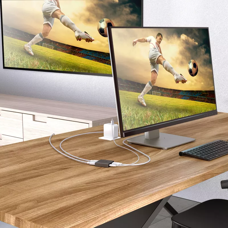 j5create JDSH812 8K HDMI™ 2.1 2 krypčių skirstytuvas, HDMI, 2x HDMI, 7680 x 4320 pikselių, Pilka, Aliuminis, 8K Ultra HD