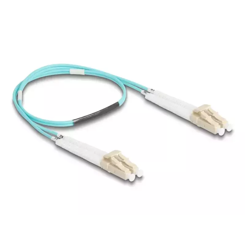 Optinio pluošto kabelis DeLOCK 88078 LC Duplex į LC Duplex OM3 0,5 m