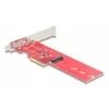 DeLOCK vidinis M.2 adapteris 90889 PCIe 5.0 raudono nerūdijančio plieno