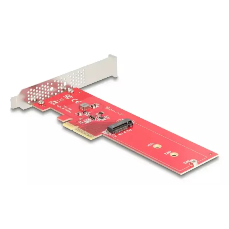 DeLOCK vidinis M.2 adapteris 90889 PCIe 5.0 raudono nerūdijančio plieno