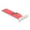 DeLOCK vidinis M.2 adapteris 90889 PCIe 5.0 raudono nerūdijančio plieno