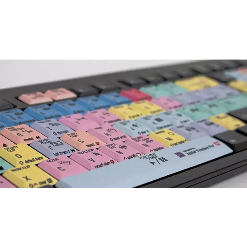Klaviatūra „LogicKeyboard“ LKB-PPROCC-BJPU-FR – pilno dydžio laidinė USB AZERTY prancūzų, žirkliniai jungikliai, 1,5 m laidas, juoda