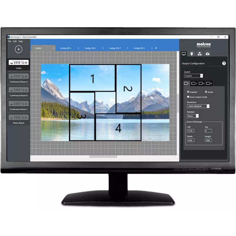 Matrox QuadHead2Go Q155 kelių monitorių valdiklio prietaisas / Q2G-H4K2