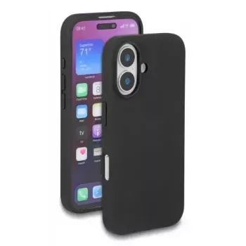 Apsauginis silikoninis švelnaus prisilietimo dėklas DELOCK, skirtas iPhone 17, juodas, tinka 6,3 colio (16 cm) ekranui