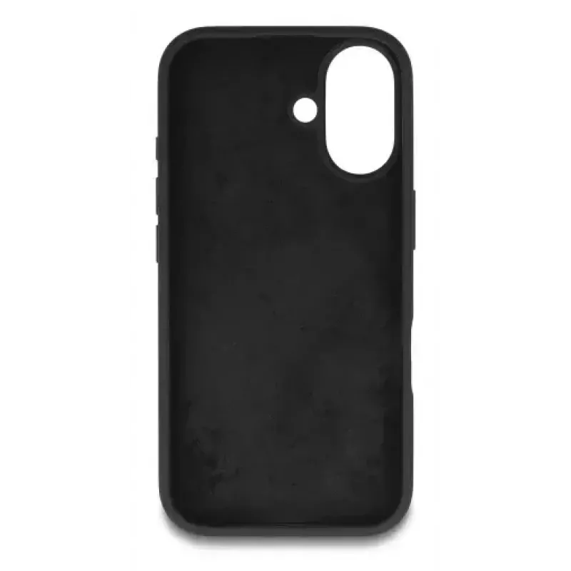 Apsauginis silikoninis švelnaus prisilietimo dėklas DELOCK, skirtas iPhone 17, juodas, tinka 6,3 colio (16 cm) ekranui