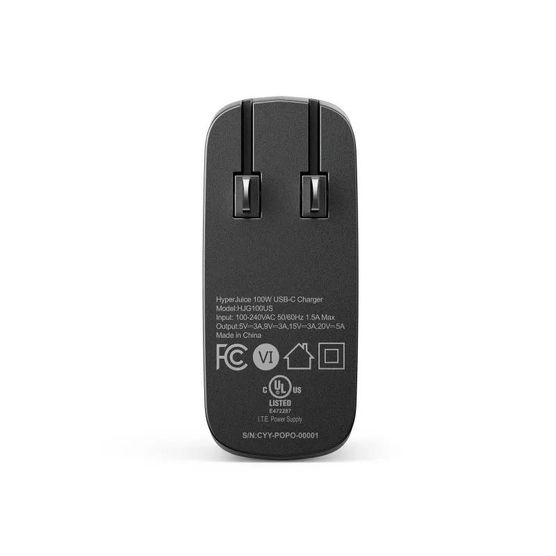 TARGUS 100W GaN kintamosios srovės įkroviklis nešiojamiesiems kompiuteriams, išmaniesiems telefonams, planšetiniams kompiuteriams — 1× USB-C, 2 m laidas, juodas