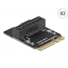 Adapter M.2 key A+E male to key M slot kampuotas with holder DeLOCK 64137