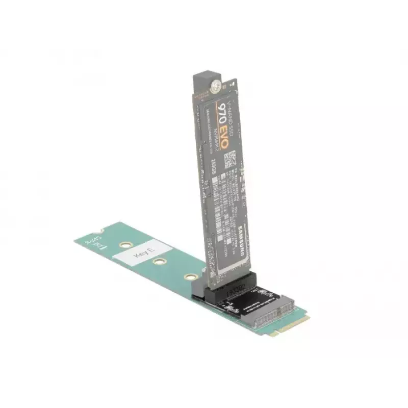 Adapter M.2 key A+E male to key M slot kampuotas with holder DeLOCK 64137