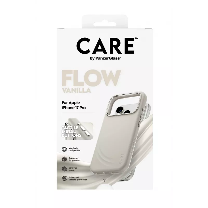 PanzerGlass CARE™ by ® Flow dėklas Vanilla su MagSafe, skirtas iPhone 17 Pro