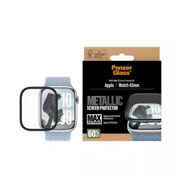 Ekrano apsauga PanzerGlass Juoda Metal Frame, skirta Apple Watch (modelis PG38147)