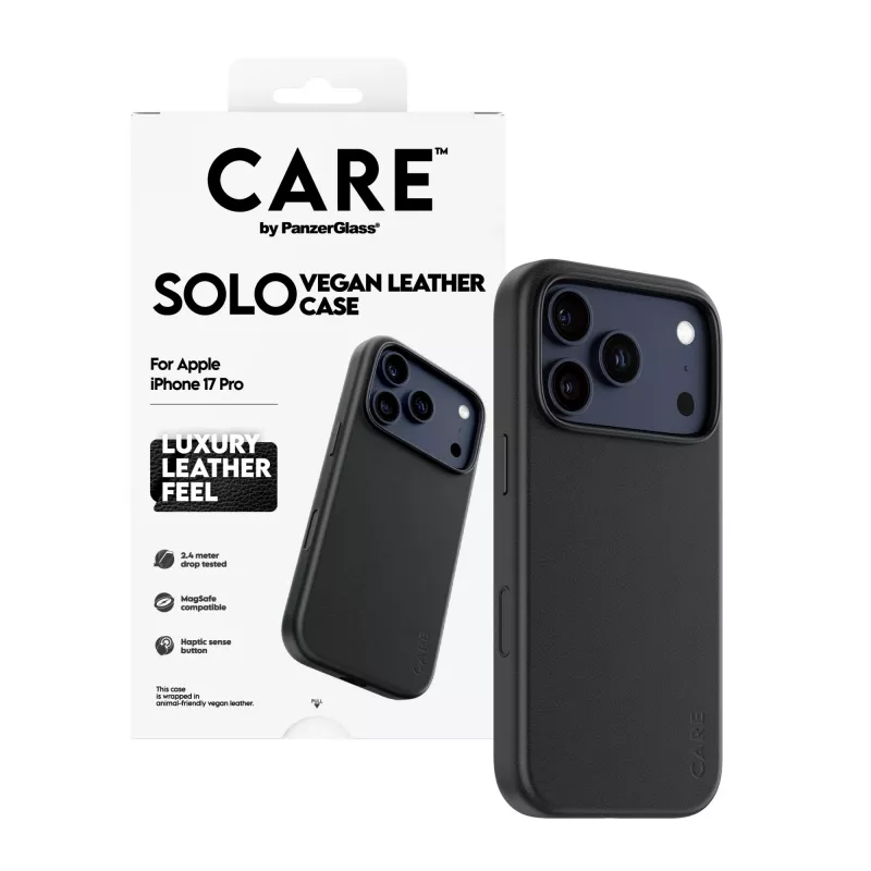 Apsauginis dėklas PanzerGlass CARE™ Solo dėklas juodas, skirtas iPhone 17 Pro