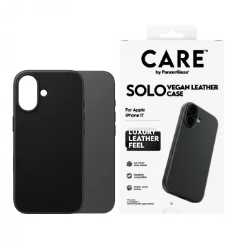 Telefono dėklas PanzerGlass CARE™ Solo dėklas juodas, skirtas Apple iPhone 17