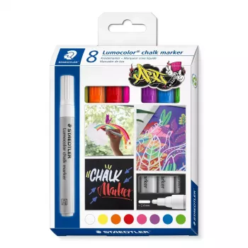 Kreidiniai žymekliai Staedtler 344 C8 Bullet, įvairių spalvų, 8 vnt.