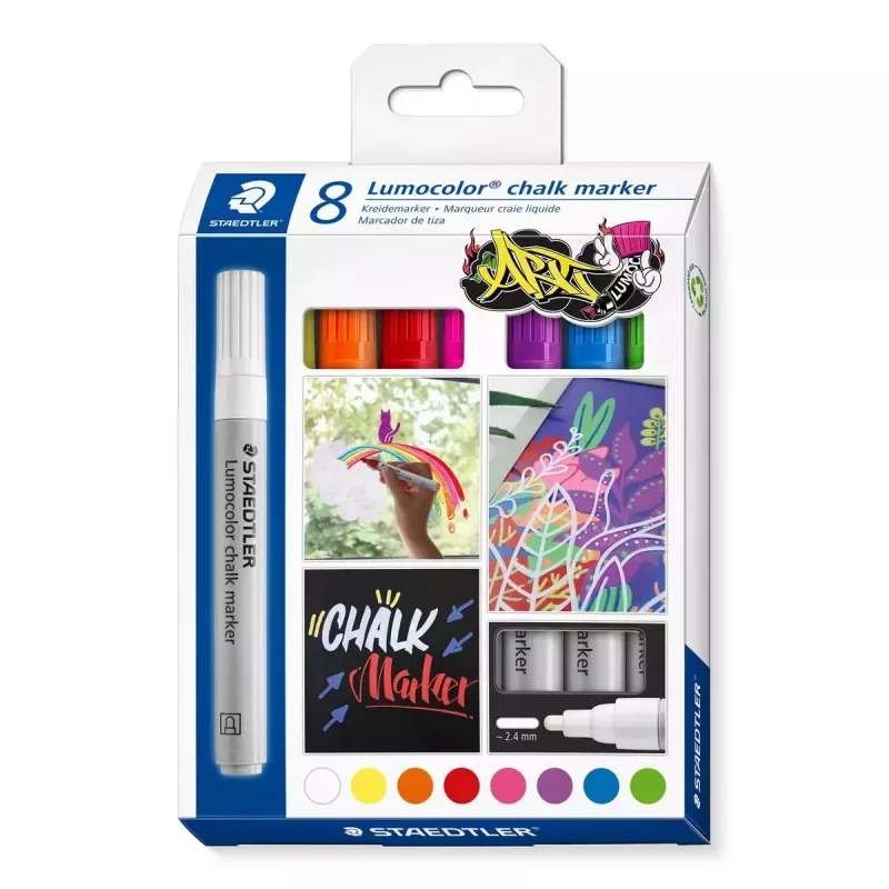 Kreidiniai žymekliai Staedtler 344 C8 Bullet, įvairių spalvų, 8 vnt.
