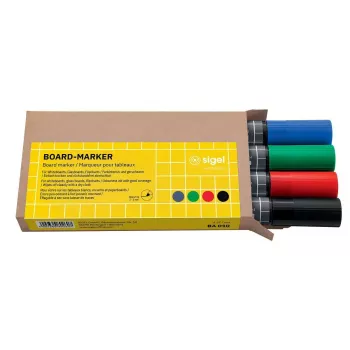 Marker Sigel BA010 4 vnt. Juoda Mėlyna Žalia Raudona