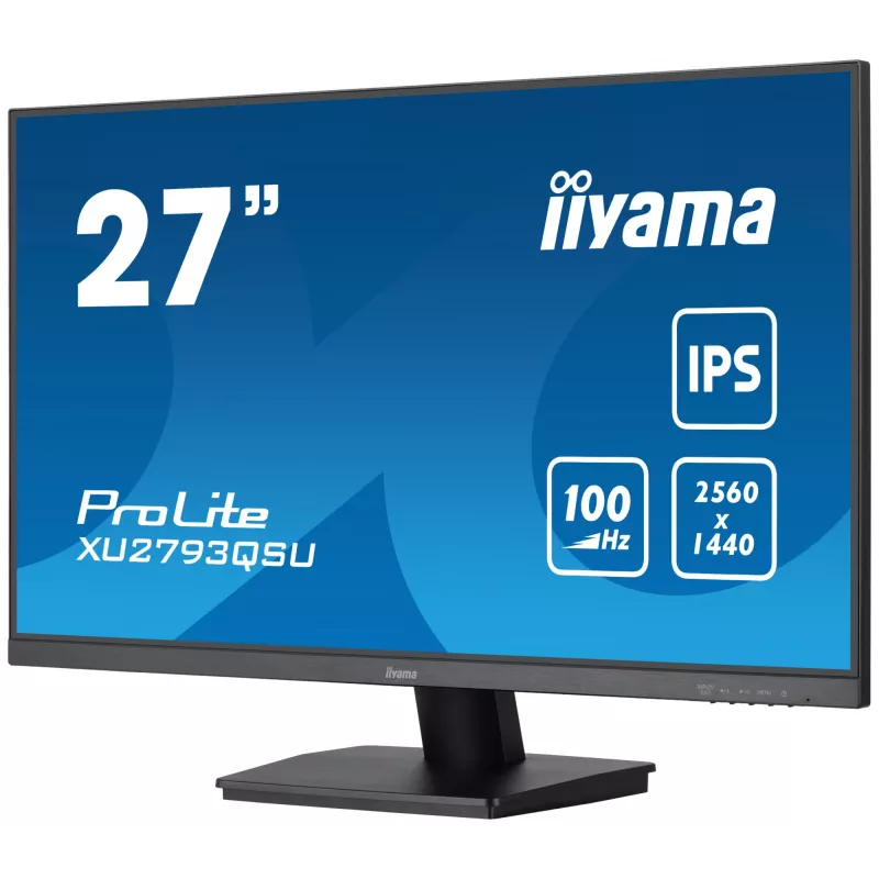 iiyama ProLite XU2793QSU-B6 kompiuterio monitorius 68,6 cm (27 colių) 2560 x 1440 pikselių Wide Quad HD LED juodas