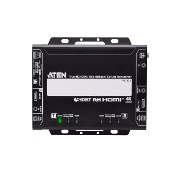 AV siųstuvas ir imtuvas ATEN True 4K HDMI/USB HDBT3.0-Lite – 4096×2160 iki 40 m, USB Type-A/Type-B, DC maitinimas