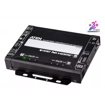 AV siųstuvas ir imtuvas ATEN True 4K HDMI/USB HDBT3.0-Lite – 4096×2160 iki 40 m, USB Type-A/Type-B, DC maitinimas