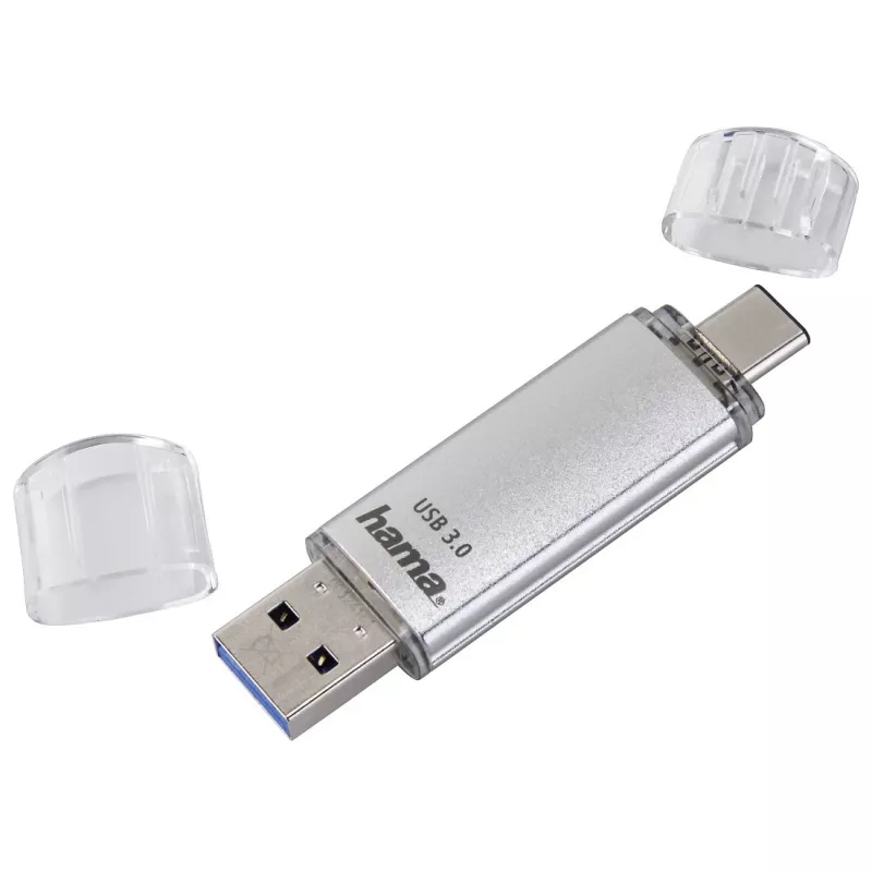 Hama C-Laeta USB atmintinė 16 GB USB Type-A / USB Type-C 3.2 Gen 1 (3.1 Gen 1) Sidabrinė