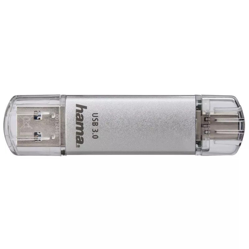 Hama C-Laeta USB atmintinė 16 GB USB Type-A / USB Type-C 3.2 Gen 1 (3.1 Gen 1) Sidabrinė